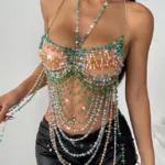 beaded-bra-colorful-raindrops-1 Girl wear jewelry beaded bra