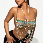 beaded-bra-fancy-girl-1 Model in decorative beaded bra top