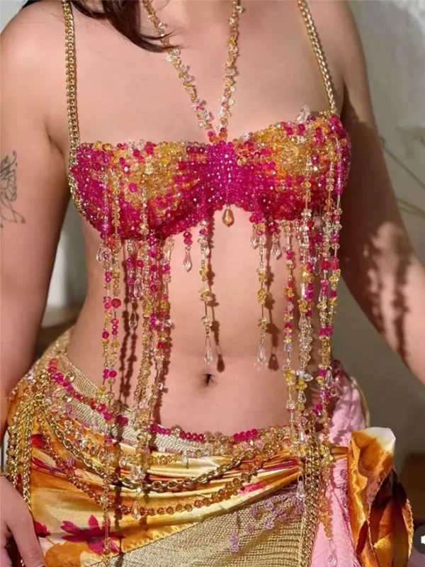 beaded-bra-hot-girl-1 Girl wear jewelry beaded bra