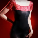 sexy-bodystocking-off-shoulder-stocking-5 women's sexy off-shoulder bodystocking sheer lace bodysuit with ruffled neckline hosiery lingerie