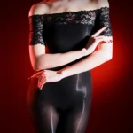 sexy-bodystocking-off-shoulder-stocking-6 women's sexy off-shoulder bodystocking sheer lace bodysuit with ruffled neckline hosiery lingerie