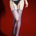 sexy-garter-stocking-suspender-diamond-stockings-5 women's sexy suspender stockings with diamond garter belt and seamless mesh hosiery lingerie set