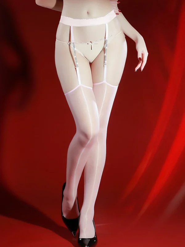 sexy-garter-stocking-suspender-diamond-stockings-8 women's sexy suspender stockings with diamond garter belt and seamless mesh hosiery lingerie set