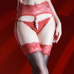sexy-garter-stockings-pearl-string-stockings-5 bubbleoo sexy women lace-top garter stockings with pearl string for cosplay and daily outfit