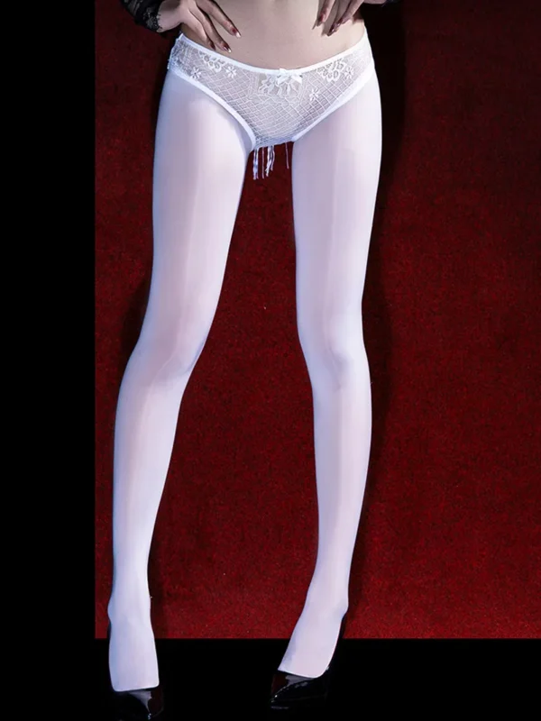 sexy-stockings-exposed-buttocks-pantyhose-6 Women's sexy exposed buttocks pantyhose with tassel detail at hips and sheer solid color hosiery open-butt lingerie with fringe trim