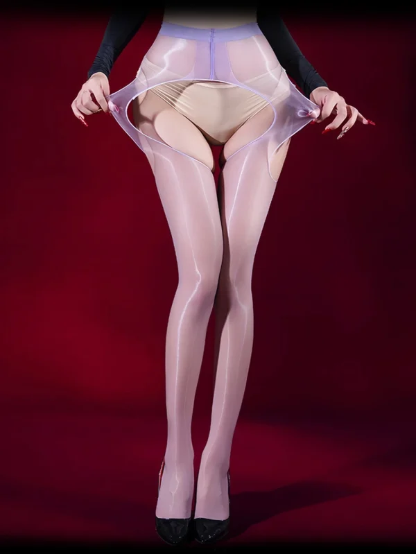 sexy-stockings-hollow-open-crotch-pantyhose-6 Hollow-out pantyhose with open-crotch design sexy cutout tights with crotchless feature