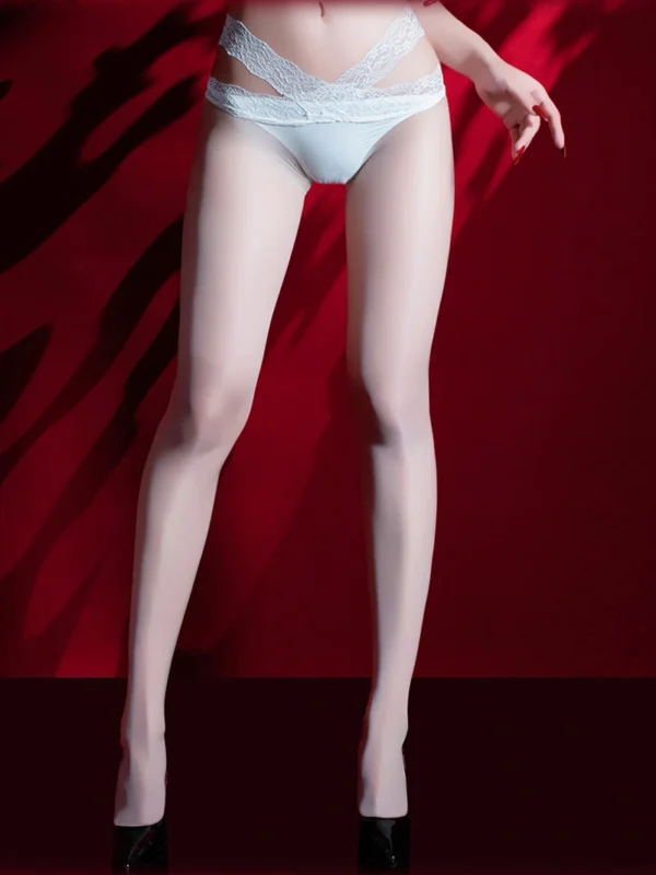 sexy-stockings-lace-hollow-pantyhose-6 women's sexy low-rise sheer tights pantyhose with sheer hollow-out waist hosiery lingerie
