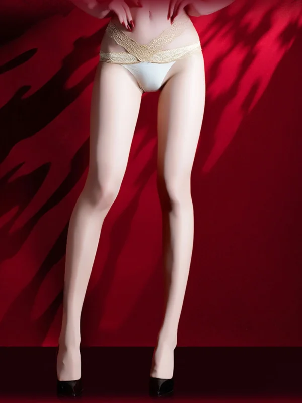sexy-stockings-lace-hollow-pantyhose-8 women's sexy low-rise sheer tights pantyhose with sheer hollow-out waist hosiery lingerie