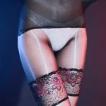 sexy-stockings-lace-rose-sheer-stockings-7 Black lace rose sheer stockings for women sexy lingerie hosiery