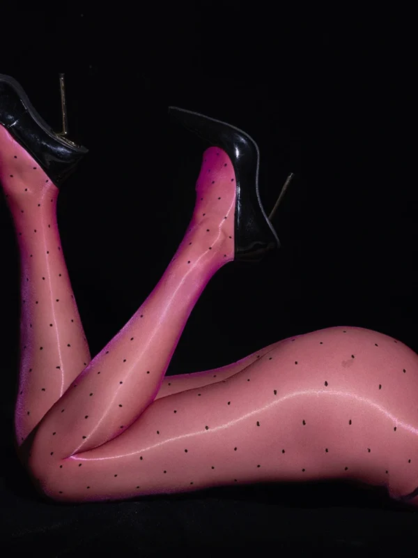 sexy-stockings-polka-dots-pantyhose-6 women's sexy polka dot pantyhose sheer dotted tights with lace trim hosiery