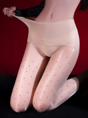 polka dot pantyhose sexy spot tights with glossy dot pattern for party and club