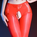 sexy-stockings-waist-lace-crotchless-tights-7 red open crotch sheer stocking lingerie hosiery with pearl string