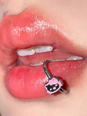 Bubbleoo cute kitty lip piercing jewellery