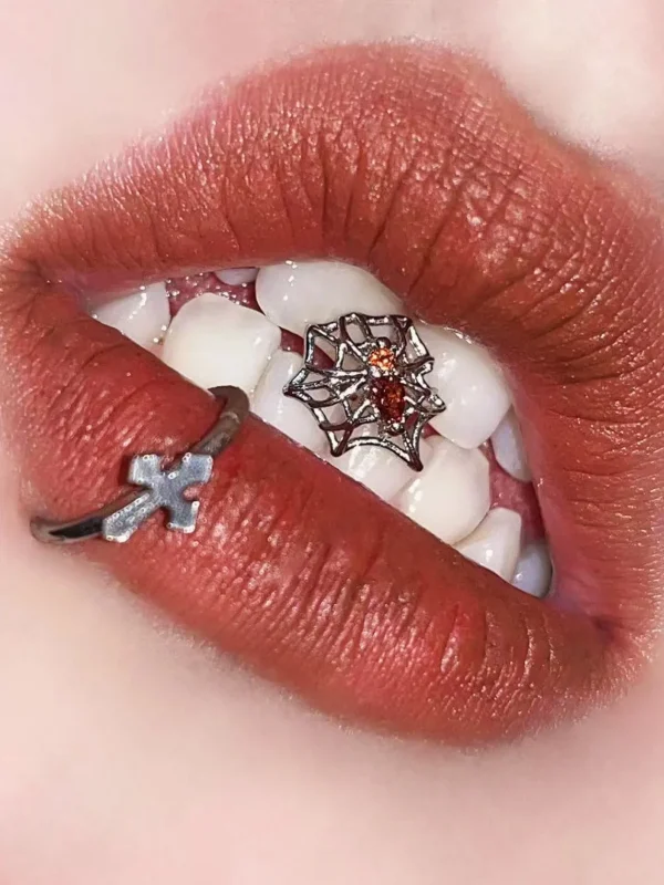 body-jeweller-cobweb-tongue-stud-1 Body Jewellery Cobweb Tongue Stud L128