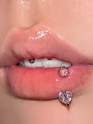 body-jeweller-heart-shaped-lip-piercing-rings-1 Sparkling diamond heart lip rings piercing | Bubbleoo