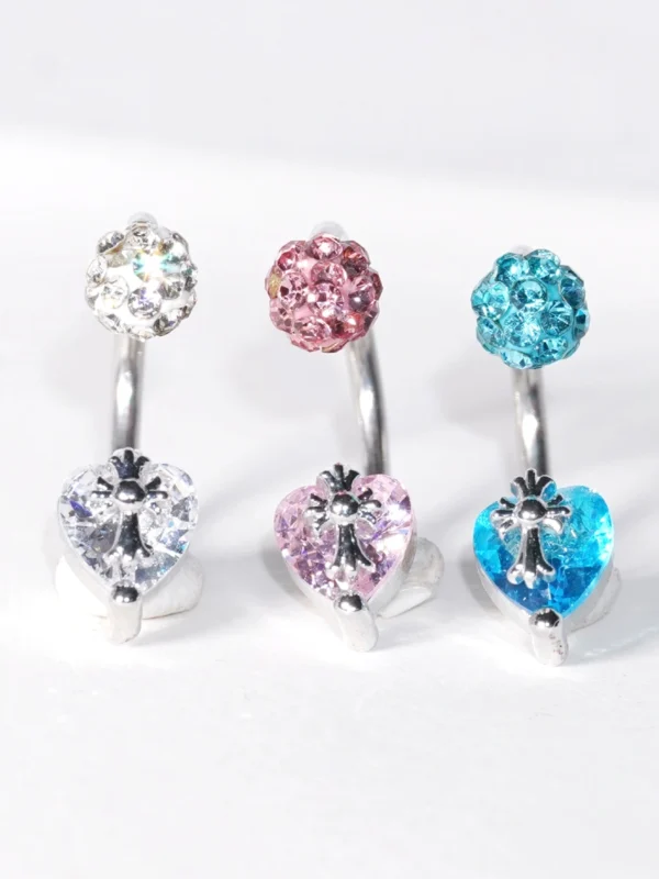 body-jeweller-heart-shaped-lip-piercing-rings-4 Sparkling diamond heart lip rings piercing | Bubbleoo