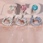 body-jeweller-hi-kitty-lip-piercing-rings-4 Bubbleoo cute kitty sparkling lip piercing rings with gems