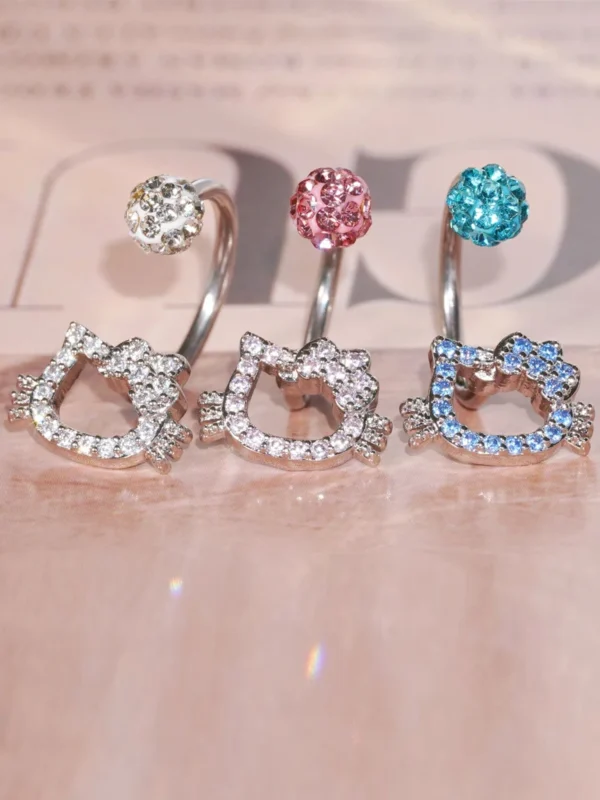 body-jeweller-hi-kitty-lip-piercing-rings-4 Bubbleoo cute kitty sparkling lip piercing rings with gems