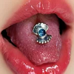 body-jeweller-shell-tongue-stud-1 Body Jewellery Shell Tongue Stud L123