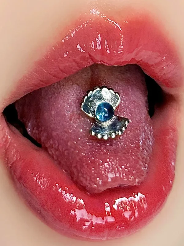 body-jeweller-shell-tongue-stud-1 Body Jewellery Shell Tongue Stud L123