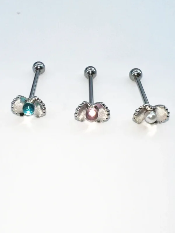 body-jeweller-shell-tongue-stud-4 Body Jewellery Shell Tongue Stud L123