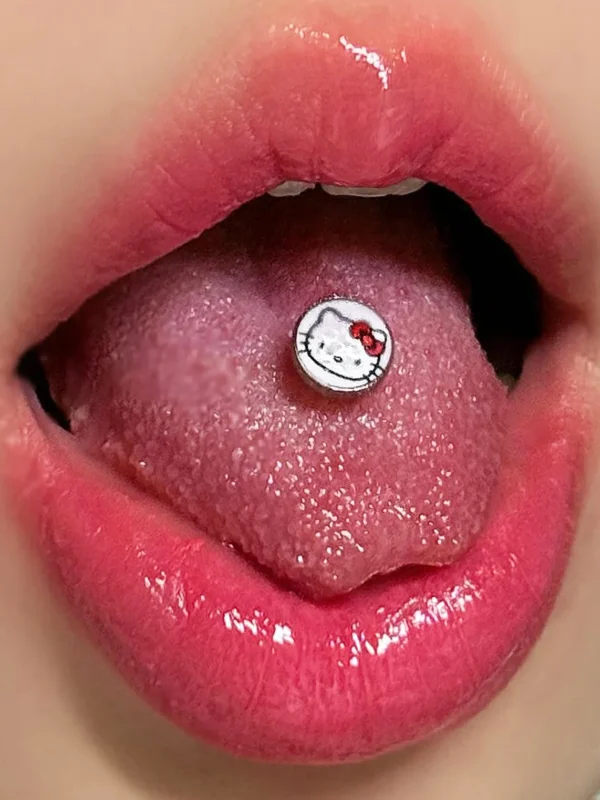 body-jewellery-kitty-tongue-stud-2 Body Jewellery Kitty Tongue Stud L116